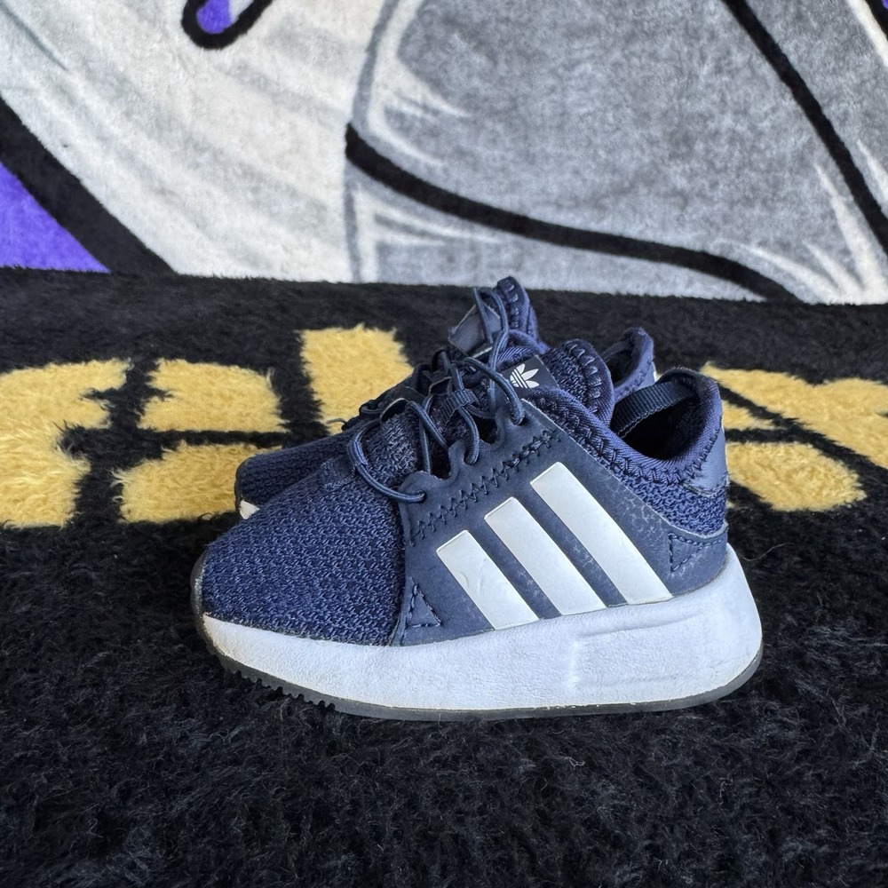 Size 4c - adidas Originals X_PLR CQ3133 Baby Shoes Blue/White